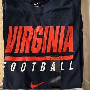BRAND NEW, University of Virginia (UVA) Nike Dri-Fit Medium Football Teeshirt